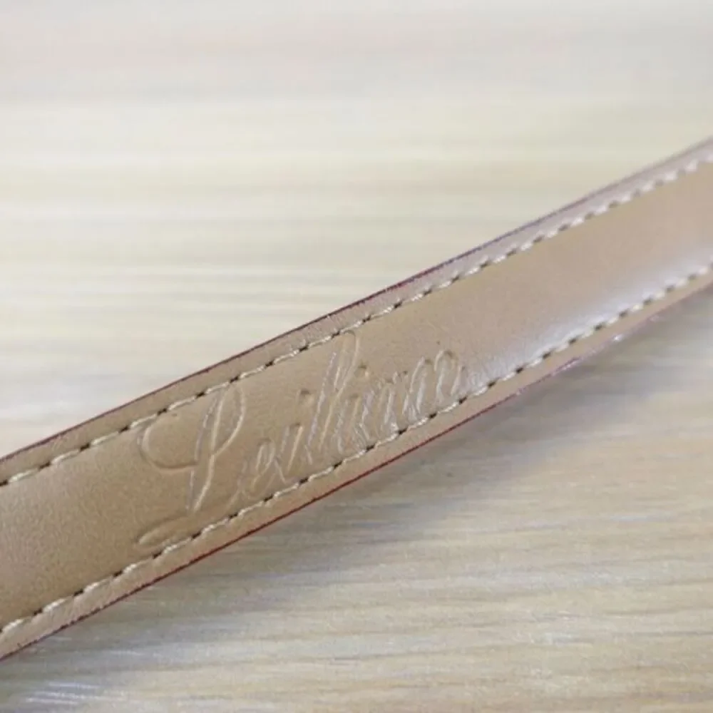 Burgundy Skinny Leather Belt Womens S Red Classic Old Money Japanese Luxury $188